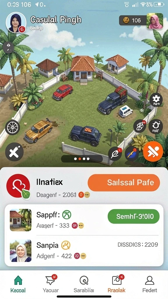 Tampilan menu utama yang sederhana dan menarik.