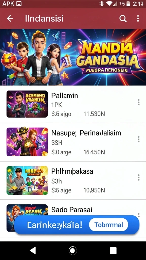 Tampilan antarmuka GASWIN yang sederhana dan menarik.