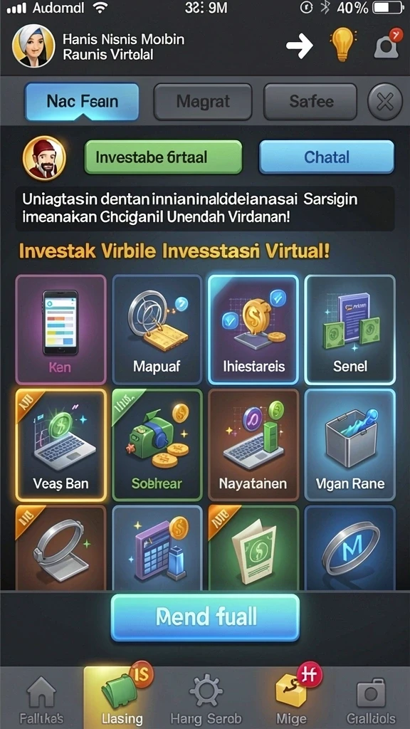Tampilan awal yang menawan dan mudah dipahami.