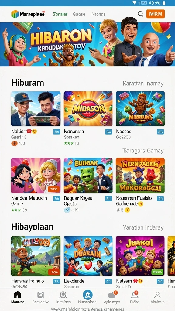 Beragam pilihan permainan yang menghibur dan menantang.