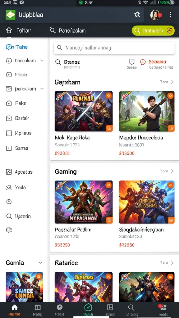 Tangkapan layar memperlihatkan sistem peningkatan karakter yang menarik.