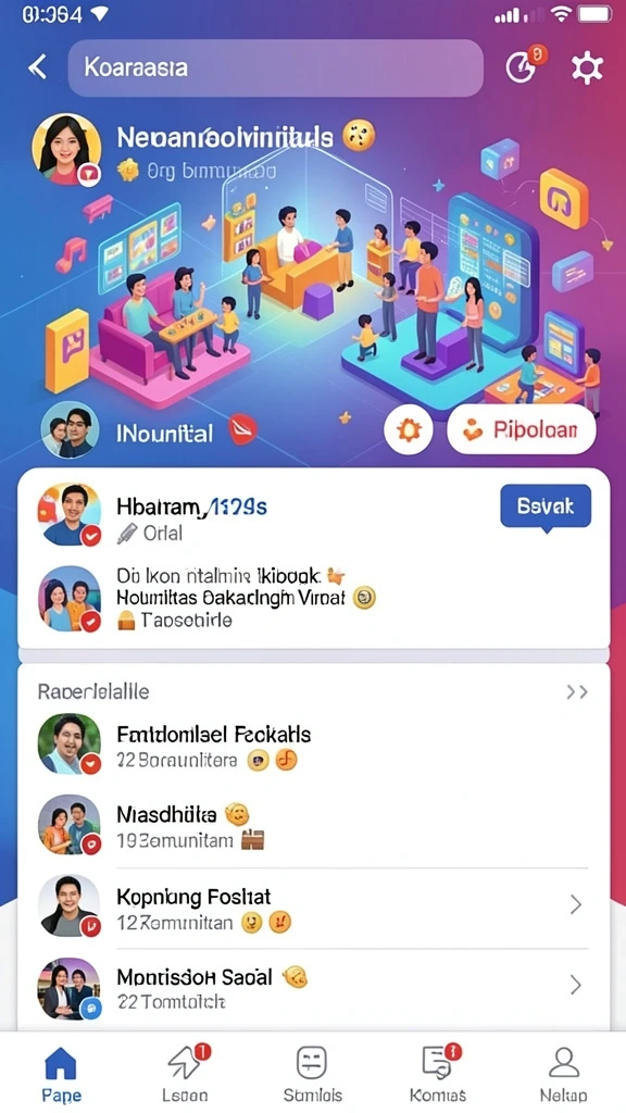 Fitur interaksi sosial yang mendukung kompetisi antar pemain.