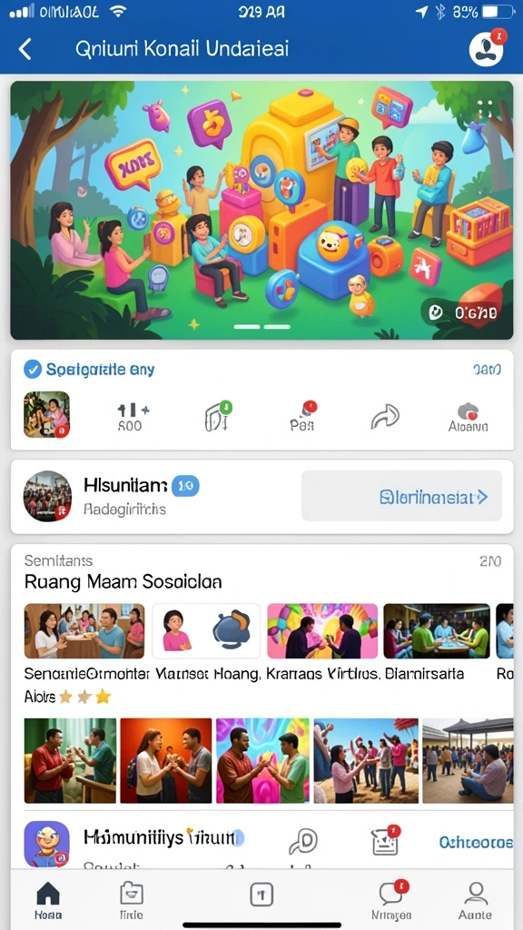 Fitur interaktif yang memungkinkan bermain bersama teman.