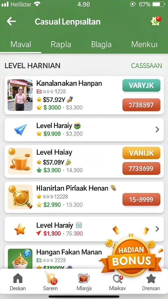 Level-level menantang yang siap menguji skill Anda.